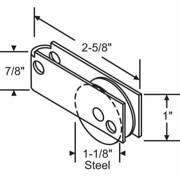 Patio Door Roller Assembly, Strybuc, Mfr#: 9-279